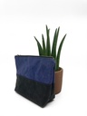 Travel / Beauty Pouch | Blue & Black
