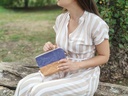 Travel / Beauty Pouch | Blue & Brown