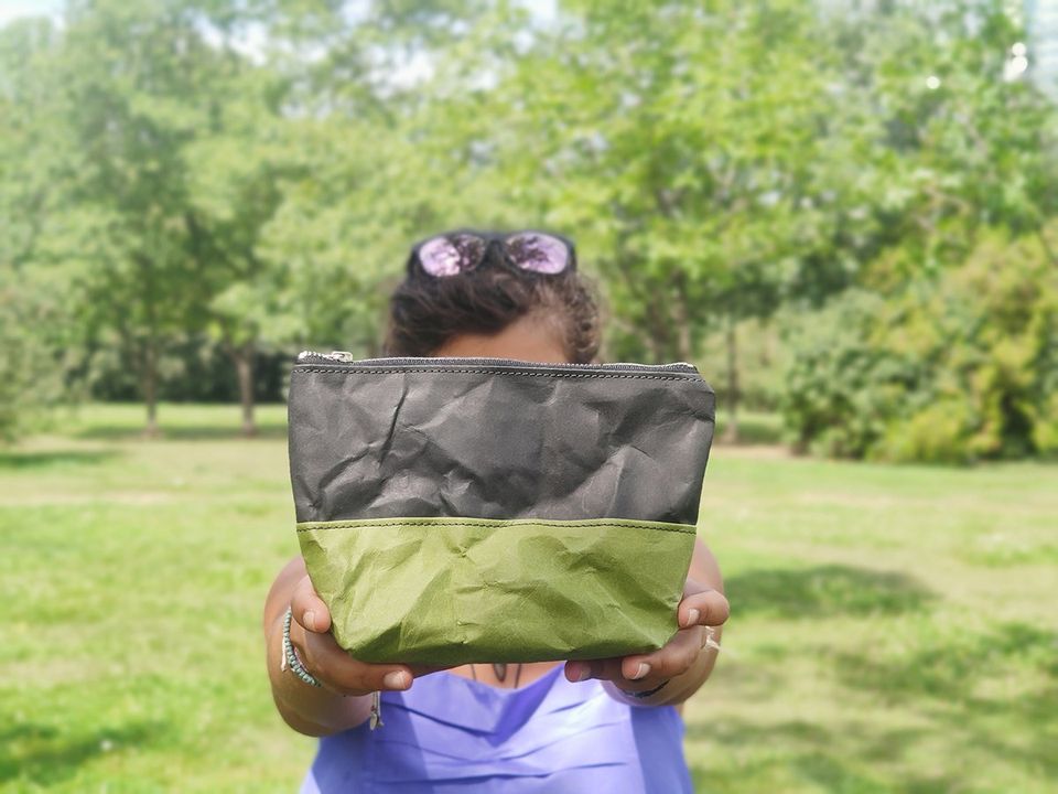 Travel / Beauty Pouch | Black &amp; Green