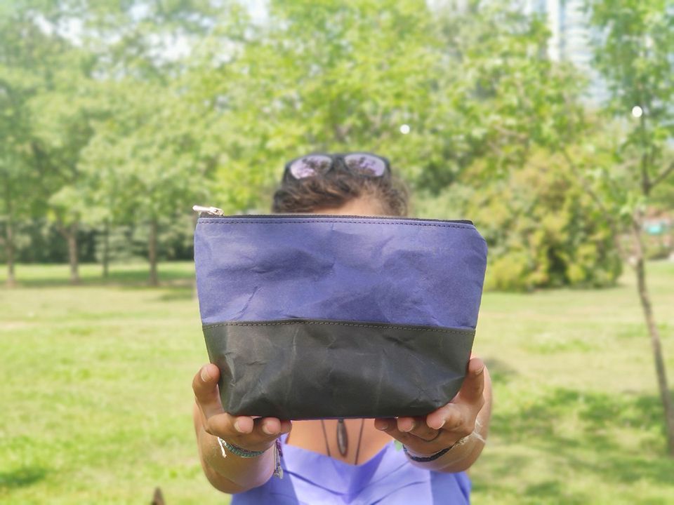 Travel / Beauty Pouch | Blue & Black
