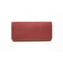 Long Wallet Clutch | Red & Beige