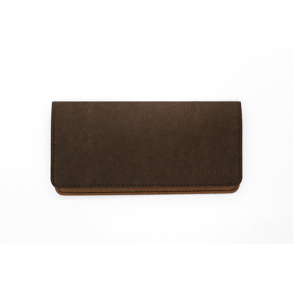 Long Wallet Clutch | Chocolate & Beige