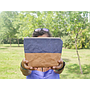 Travel / Beauty Pouch | Blue & Brown